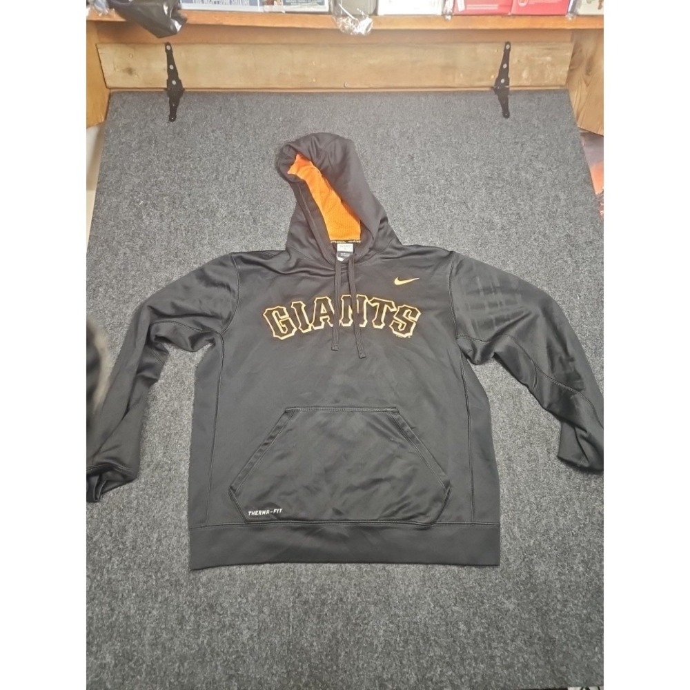 San Francisco Giants Hoodie Mens medium Black Camo Graphic Nike Therma Fit MLB